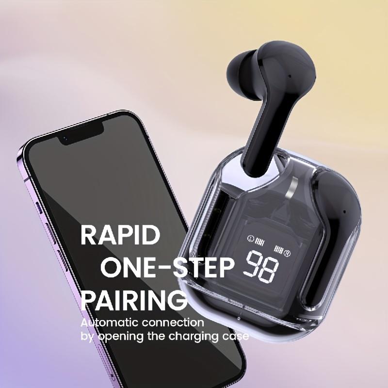 Transparent TWS Wireless Earbuds, Stereo Headphones, Sports Headphones, 8D Sound Quality, Dolby Sound Effect, Compatible with All Smartphones