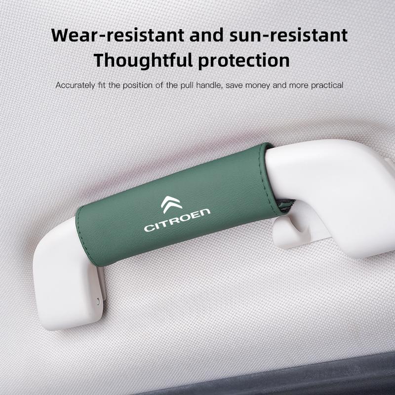 

1Pcs PU Leather Roof Handle Anti-scratch Protector Case For Citroen C1 DS3 C2 C3 Vts C4 Saxo C4L C5 C6 C8 Xsara C3-XR Picasso зелений
