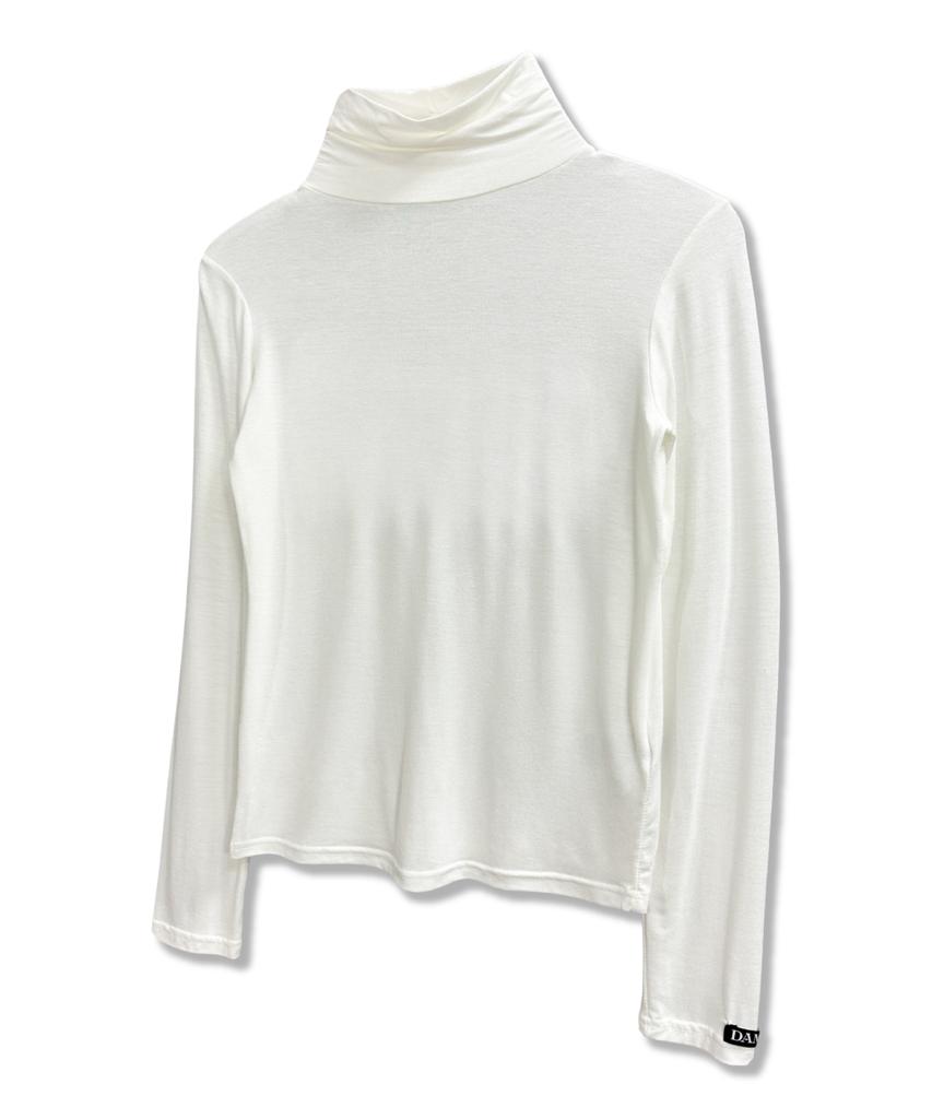 Damiswi Slim Turtleneck Long Sleeve_Ivory