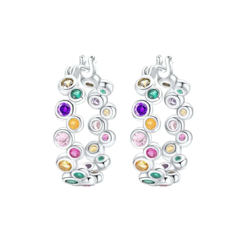 925 Silver Cute Shiny Stud Earring Bow Flower Unicorn Heart Shell Feather Fit Fashion Fine Jewelry Gift for Women