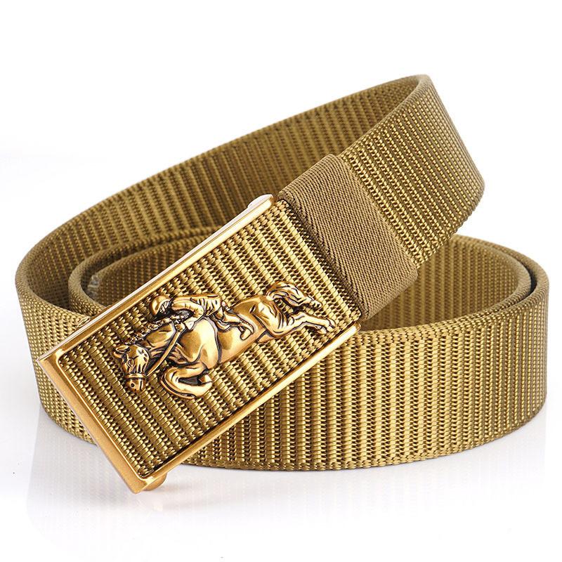 Belt Unisex Versatile And Slimming With Metal Buckle Belt Paired Jeans With