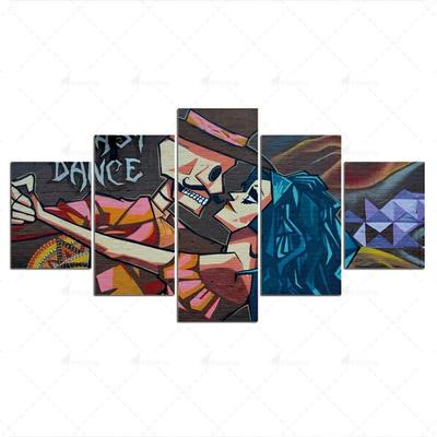 5Pcs Woman Skull Couple Love Pictures Canvas HD Print Home Decor No Framed Room Decor Modern Abstract 5 Pieces Wall Art