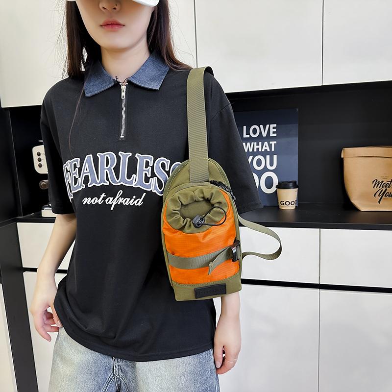 Unisex Crossbody Bag – Korean Minimalist Design Compartment with Water Bottle Holder for Hiking Climbing