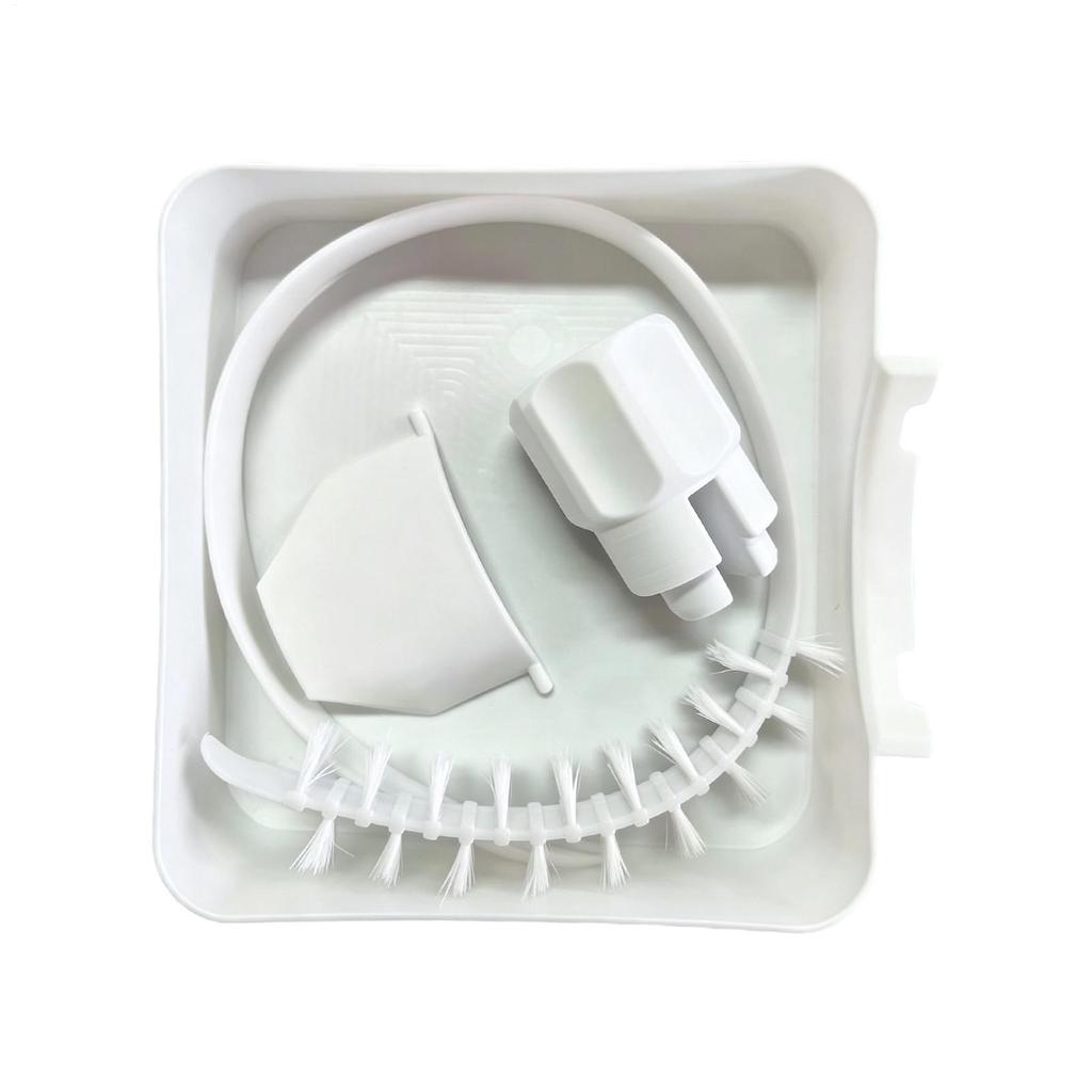 Washing Machine Drain Filter Tray Water Collection Funnel with Brush Replacement Accessory for Washer Home Rental Apartments