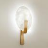 Nordic Luxury Natural Marble Wall Lamp Copper Postmodern Snowflake Stone Wall Lamp Living Room Corridor Bedroom Bedside Lighting