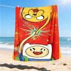 1 pezzo Coperta in Flanella da Esterno Adventure Time Morbida, Leggera e Calda