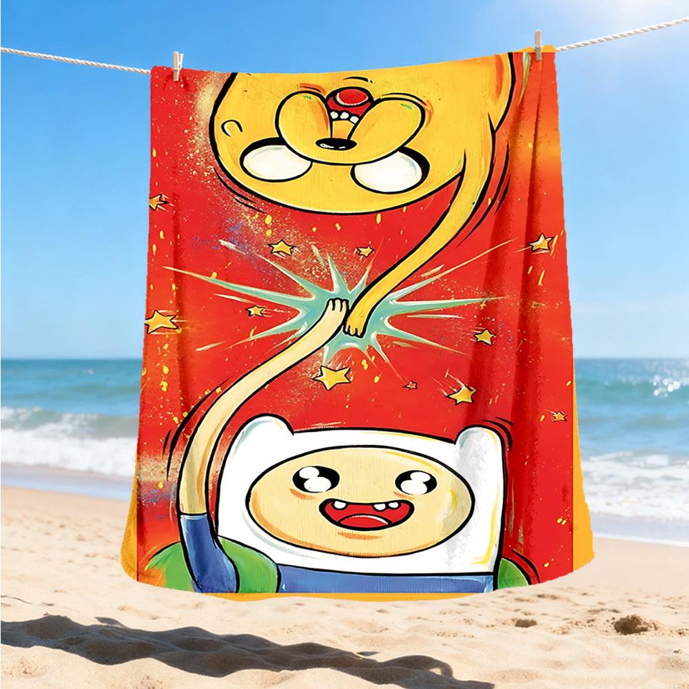 1 pezzo Coperta in Flanella da Esterno Adventure Time Morbida, Leggera e Calda
