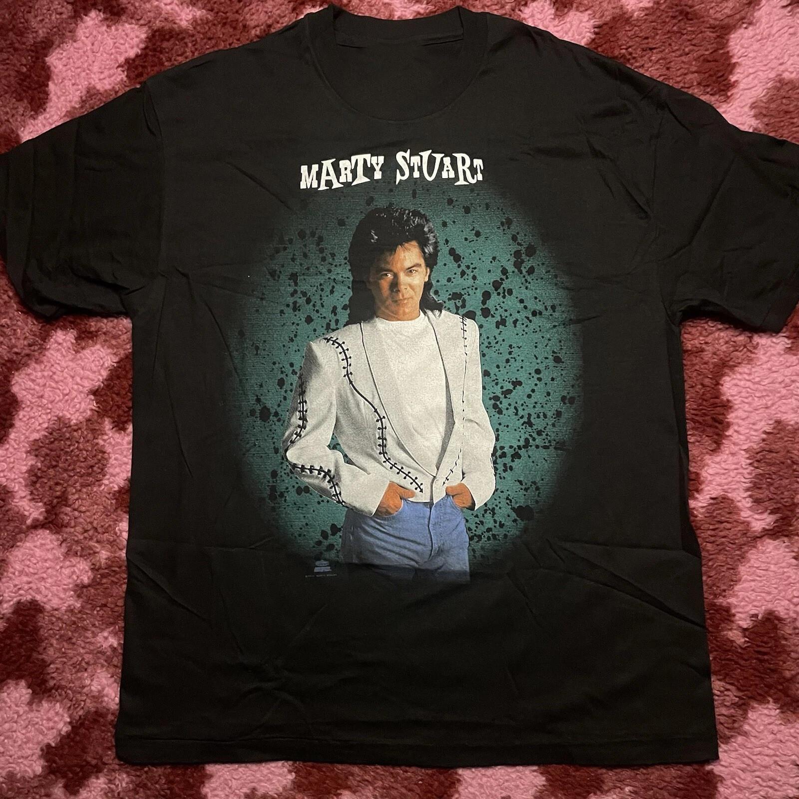 Vintage 1992 MARTY STUART T-Shirt Black All Size S-5XL XXXL