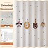 Shower Curtain with Cute Cartoon Design - Dry & Wet Separation, Punch-Free Installation