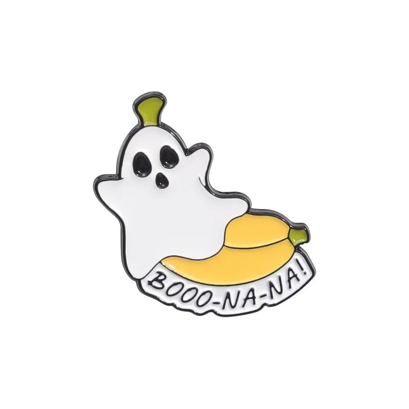 Halloween Punk Ghost Collected Enamel Pin Custom Spooky Boo With Black Cat Brooches Clothes Lapel Badge Jewelry Gift for Friends