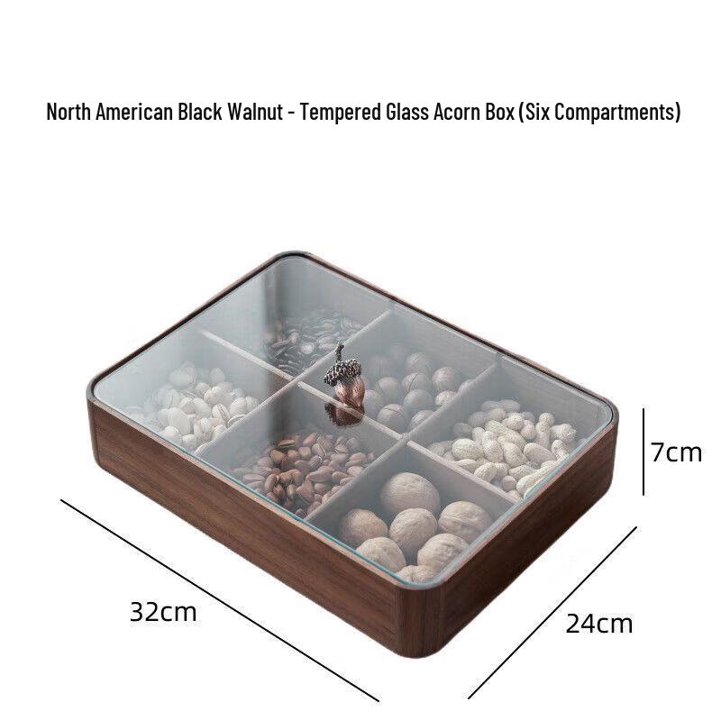 Новая китайская коробка для сухофруктов из черного ореха