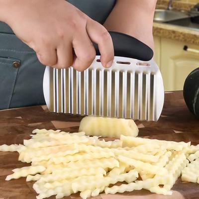 Patates Kızartması Kesici Paslanmaz Çelik Patates Dilimleyici Sebze Doğrayıcı Sebze Dilimleyici Dayanıklı Mutfak Aletleri Kesici