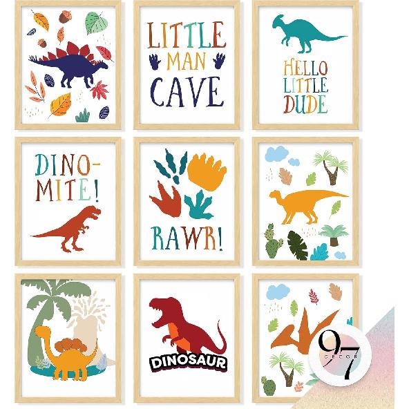 97 Decor Dinosaur Room Decor For Boys Toddlers - Dinosaur Wall Decor For Bedroom, Dinosaurs Wall Art Prints, Kids Posters Nursery Art, Dino Pictures