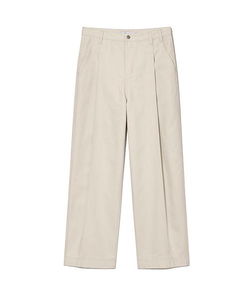 Mimdeowodeulobeu Age One-Pleat Denim Pants_Cream