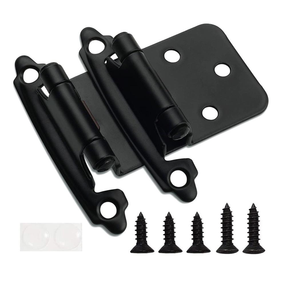 2pcs/set Creative No Slotted Door Cabinet Hinges Connector Folded Cupboard Close Hinges Interior Flat Open Furniture Hardware
