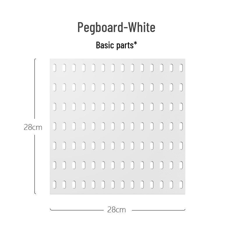Nail-Free Self-Adhesive Pegboard: Extra-Large Storage Shelf with No-Drill Hooks for Kitchen or Bathroom Walls
