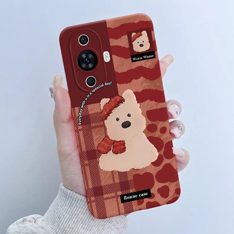 For Huawei Nova 12s Case FOA-LX9 Flower Girl Design Soft Silicone Cover For Huawei Nova 11 Nova11 Pro Ultra Nova12s Phone Cases