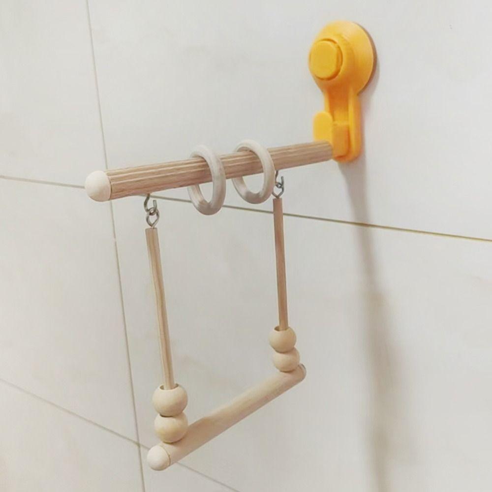 Suction Cup Bird Perch Suspended Parrot Training Rack Platform Parakeet Swing Toy  Window