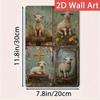 Vintage Metal Sign Lamb for Home and Garden No Drilling