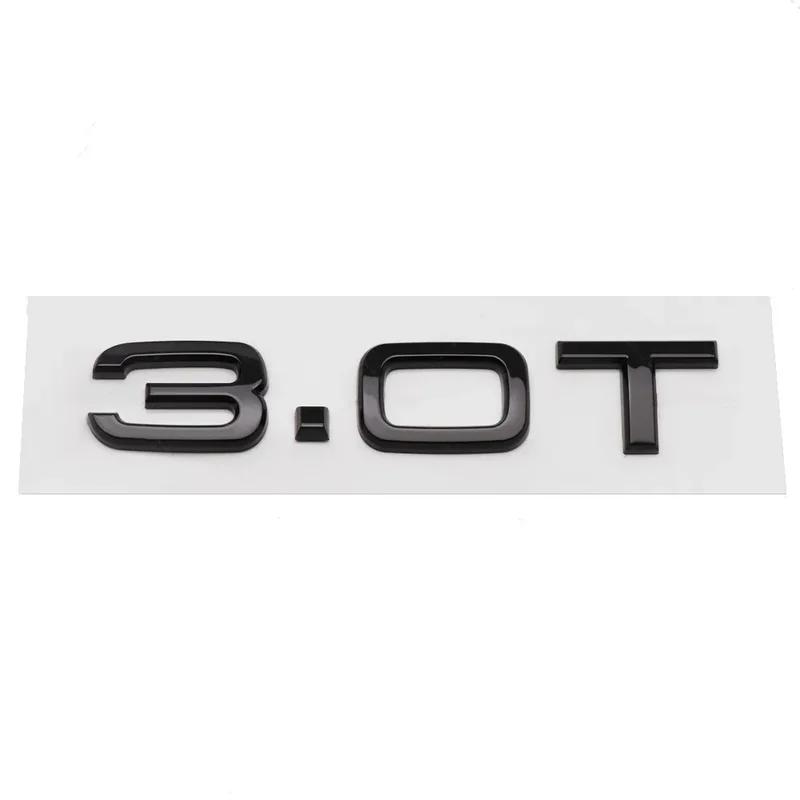 3D ABS Letters Car Styling Rear Trunk Badge 1.8T 2.0T 3.0T Emblem Logo For  Audi A3 A4 A5 A6 A7 A8 Q2 Q3 Q5 Q7 Q8 Car Accessories