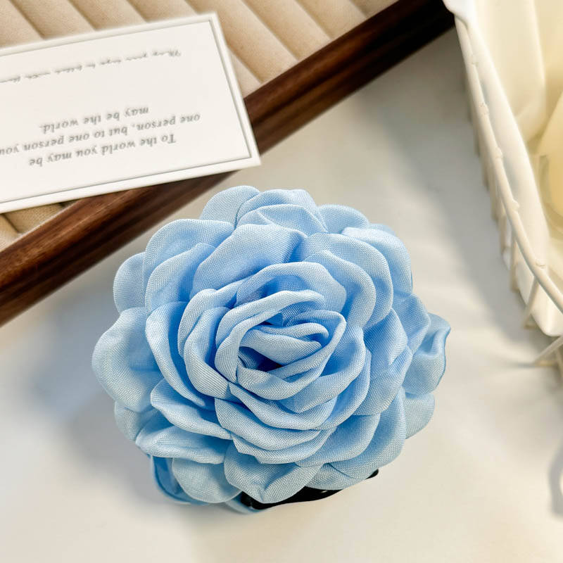 Fabric Wers Large Claws Women's New Sweet Shark Clip French Wer Haripins Elegant Hair Accessories Solid Color