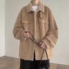 Men's American Retro Lambswool Cotton Jacket - Warm, Trendy High Street Autumn/Winter Thickened Coat