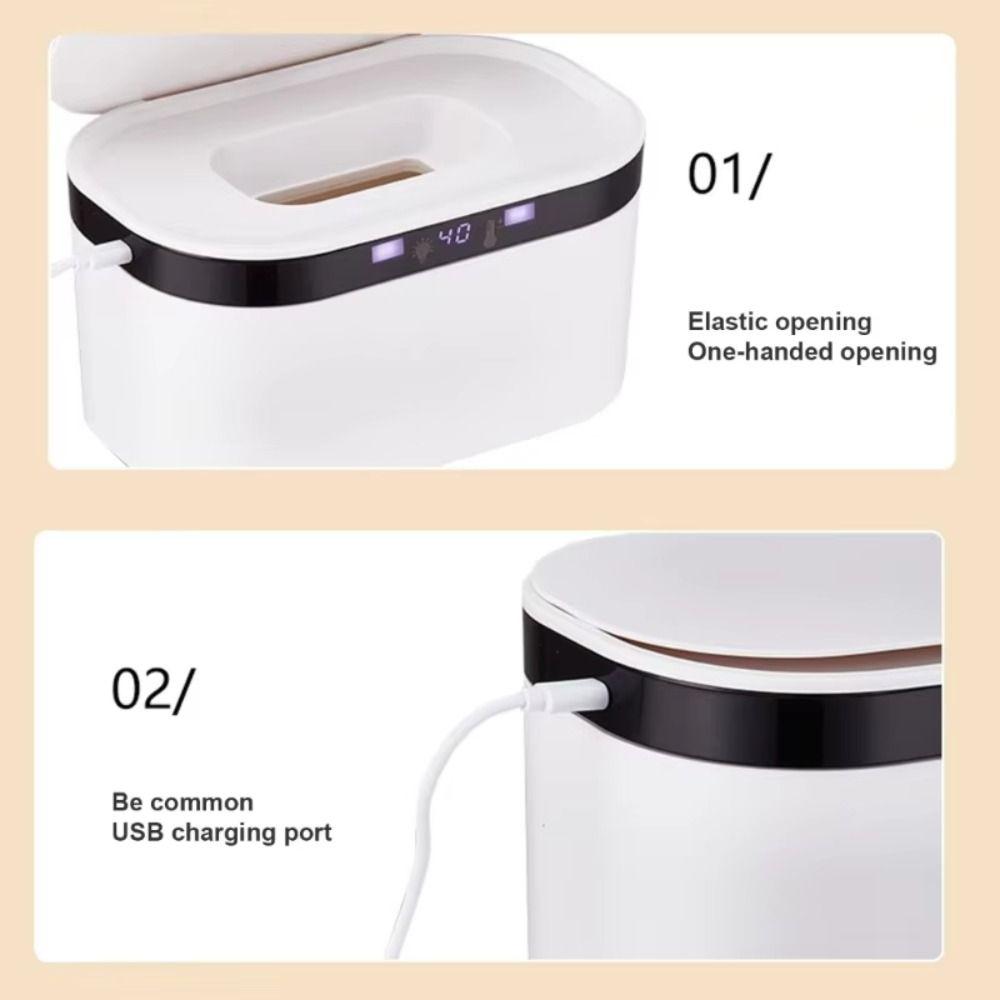 Constant Temperature Wet Wipes Dispenser LED Digital Display Wet Wipes Heater Babies