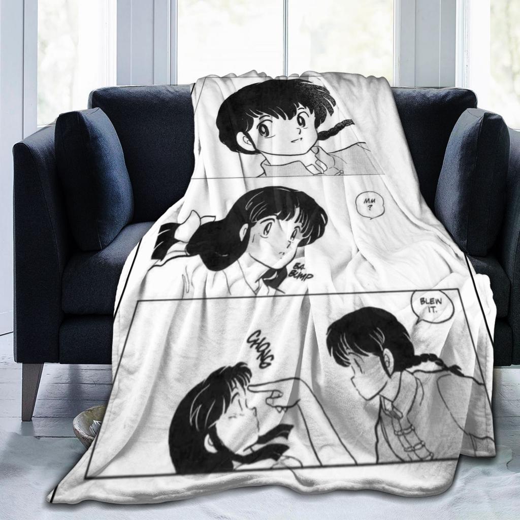 Akane Tendo Ranma 1/2 Blanket Flannel Textile Decor   Multifunction Warm Throw Blankets for Sofa Bedroom Plush Thin Quilt