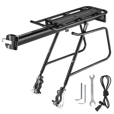 Suporte traseiro para bicicleta MTB de liga de alumínio, liberação rápida, suporte traseiro para bicicleta, prateleira traseira para bicicleta, forte
