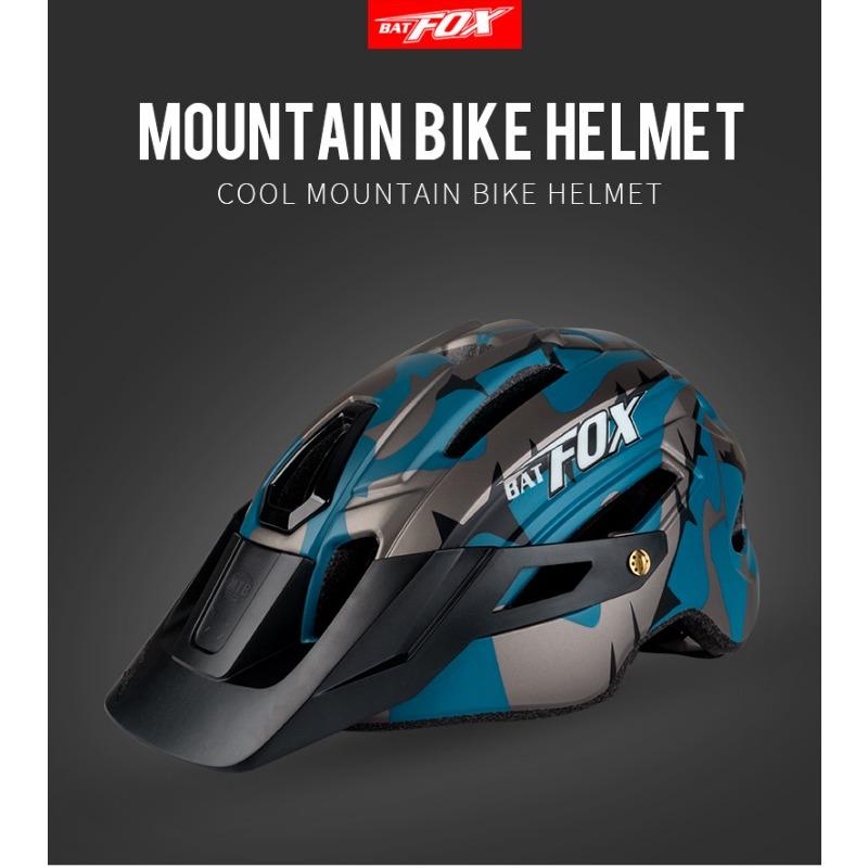 Bicycle Helmet MTB Mountain Bike Integrated Forming Riding Helmet with Warning Light Safety Helmet