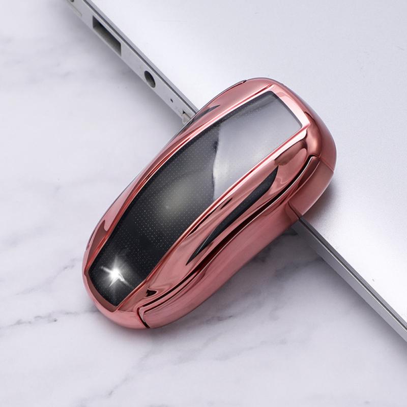 TPU+PC Key Shell For Tesla Model3 Smart All-inclusive Car Key Cover Car Key Case Protective Cover