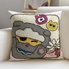 Friendly ZZOFRIENDSS Cushion Cover Breathable and skinfriendly linen pillowcase square removable and washable cushion