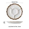 ZISIZ Divided Ceramic Fruit Plate