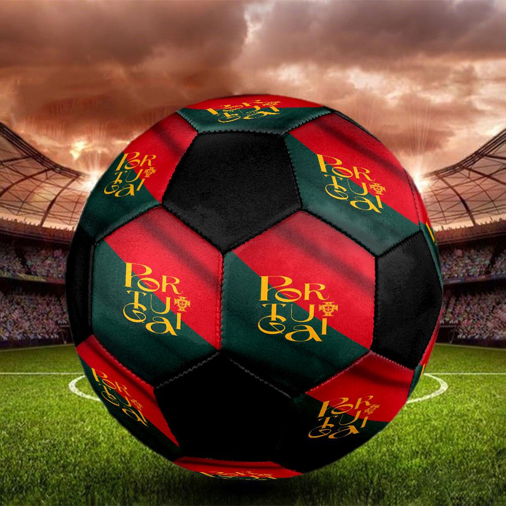 1pc Portugal National Football Team Soccer Ball Size 5 Indoor Soccer Ball Fashion Colorful Backyard Game - Great For Sports Fans Gift HE50