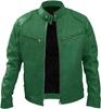 Spot men's cardigan popular PU coat zipper leather jacket leather jacket men's coat