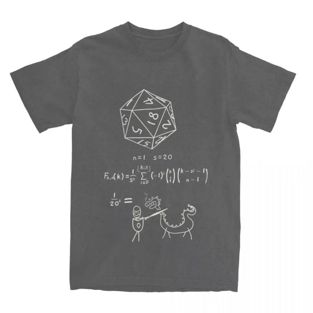 Casual Game Dnd Science Of 20 Sided Dice D20 T Shirt Men Women's  Dungeon Dragon Tee Shirt Gift Idea Clothing