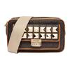 New MICHAEL KORS Bradshaw Leather Stud Camera Shoulder Bag Women's Brown 32H1G2BC2V-BRN-ACORN