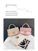 2025 Summer Retro Textured Color Block Square Crossbody Bag for Women