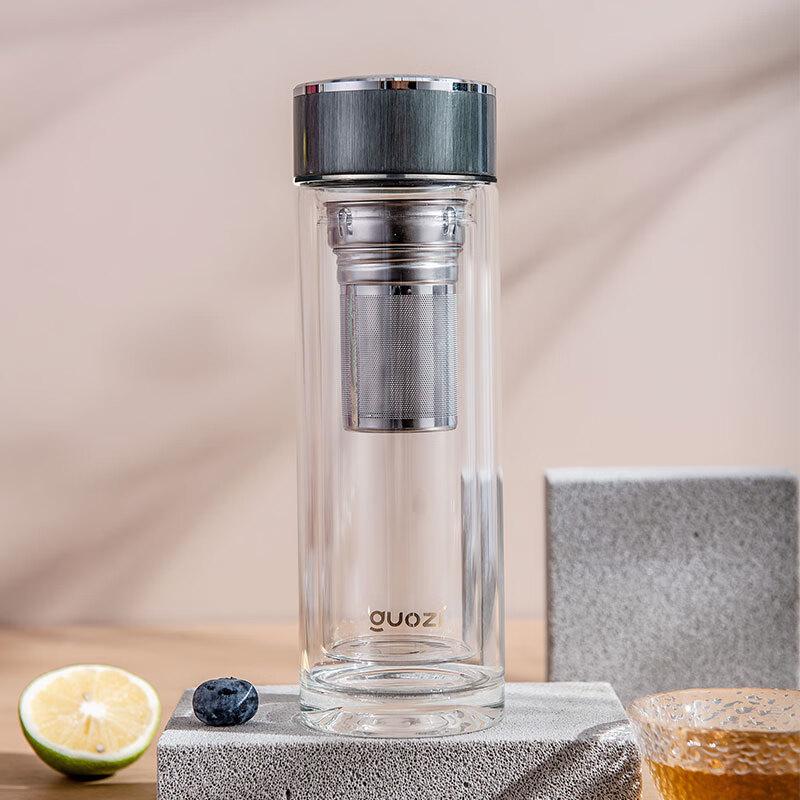 GUOZI Xinglan Double Wall Glass Cup