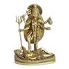 Ashtadhatu Brass Maha Kali Idol, Goddess Kali Maa Pooja Idol, Golden - 10 Inch