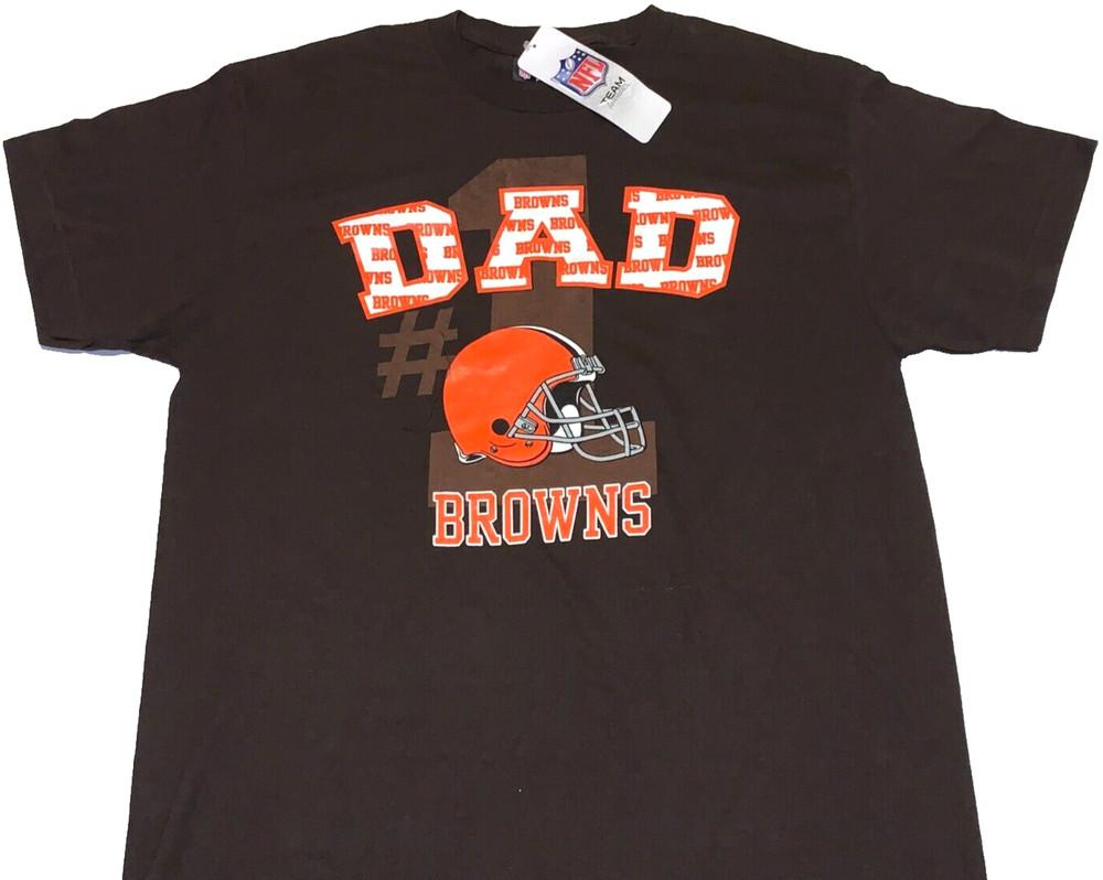 Редкий! Винтажная футболка Cleveland Browns #1 Dad Football 2010-х годов Новая! Новая с биркой, размер M, унисекс, футболка XL