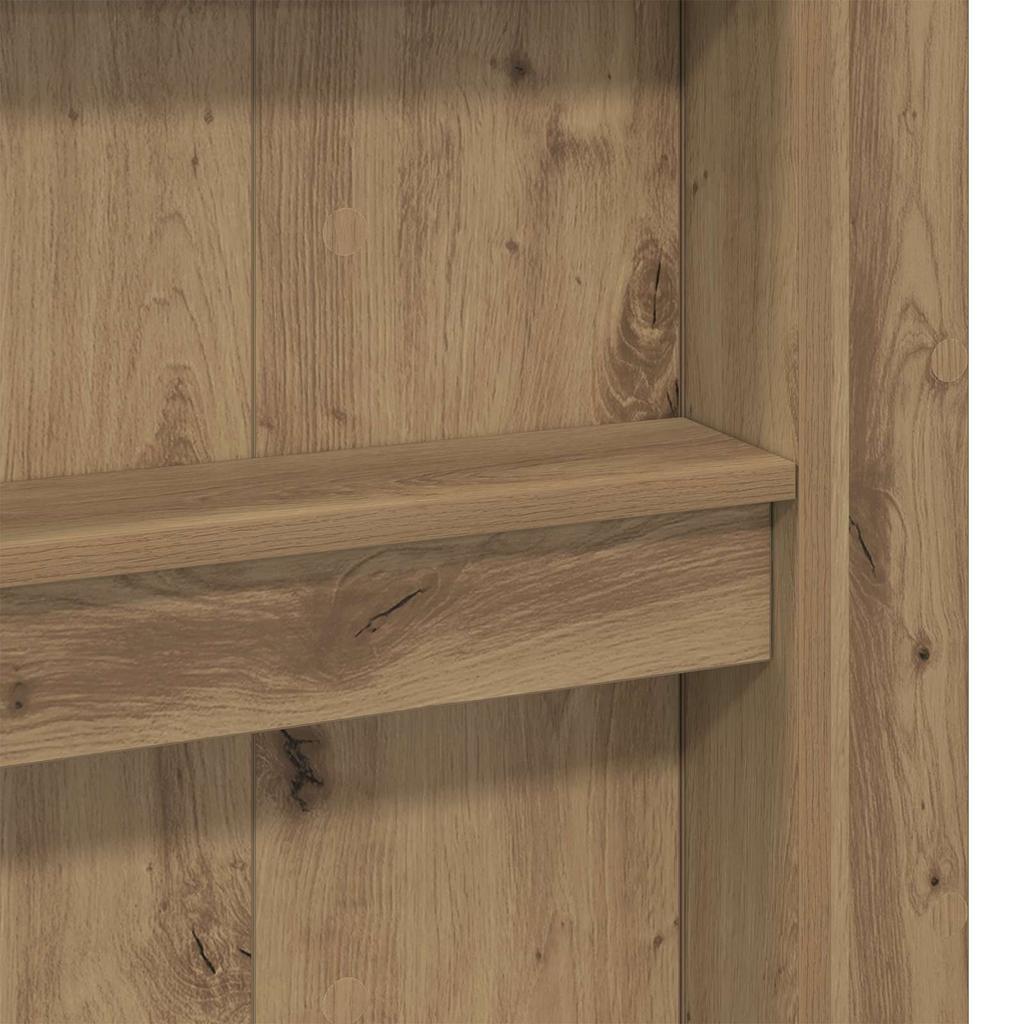 Loft Bed Frame with Desk Artisan Oak Finish 100 x 200 cm