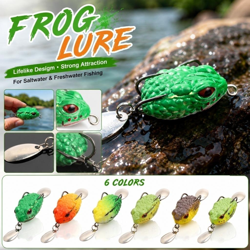 3cm 3g Mini Broască Momeală Moale Atrăgătoare Broască Artificială Atrăgătoare Pescuit Broască Moale pentru Pescuit Bass Atrăgătoare Broască Topwater cu Coadă cu Paletă
