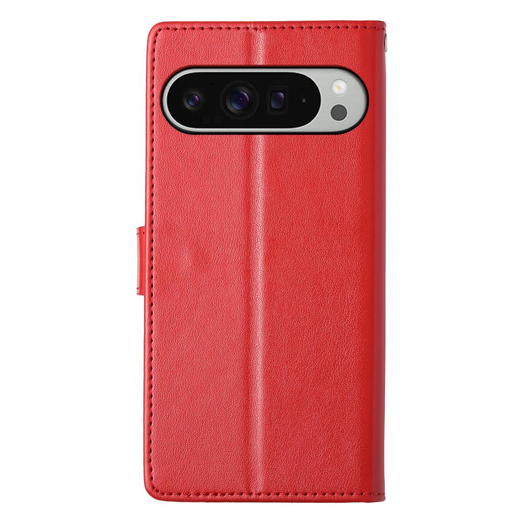 Pro Google Pixel 9 Pro XL pouzdro typu peněženka s potiskem motýlů a květin, kryt na telefon z PU kůže s poutkem na zápěstí