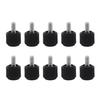 Secure Locking Hand Twist Screws for Side Panels 6#32 Computer Case Rubber Head Enhances Operation Comfort Metal