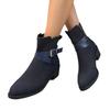 Large Size Metal Buckle Fashion Boots Autumn and Winter New Medium Tube Square Follow the Trend Women's Boots
