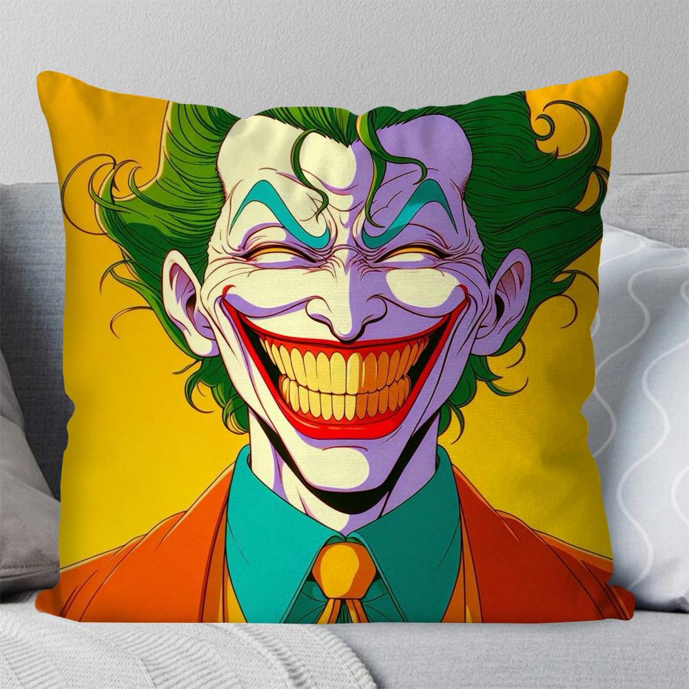 1Pc Super Villain J-Joker Movie Pillow Case Square Pillow Bedroom Sofa Leisurecomfortcushioncarliving Room Home Decoration 40X40