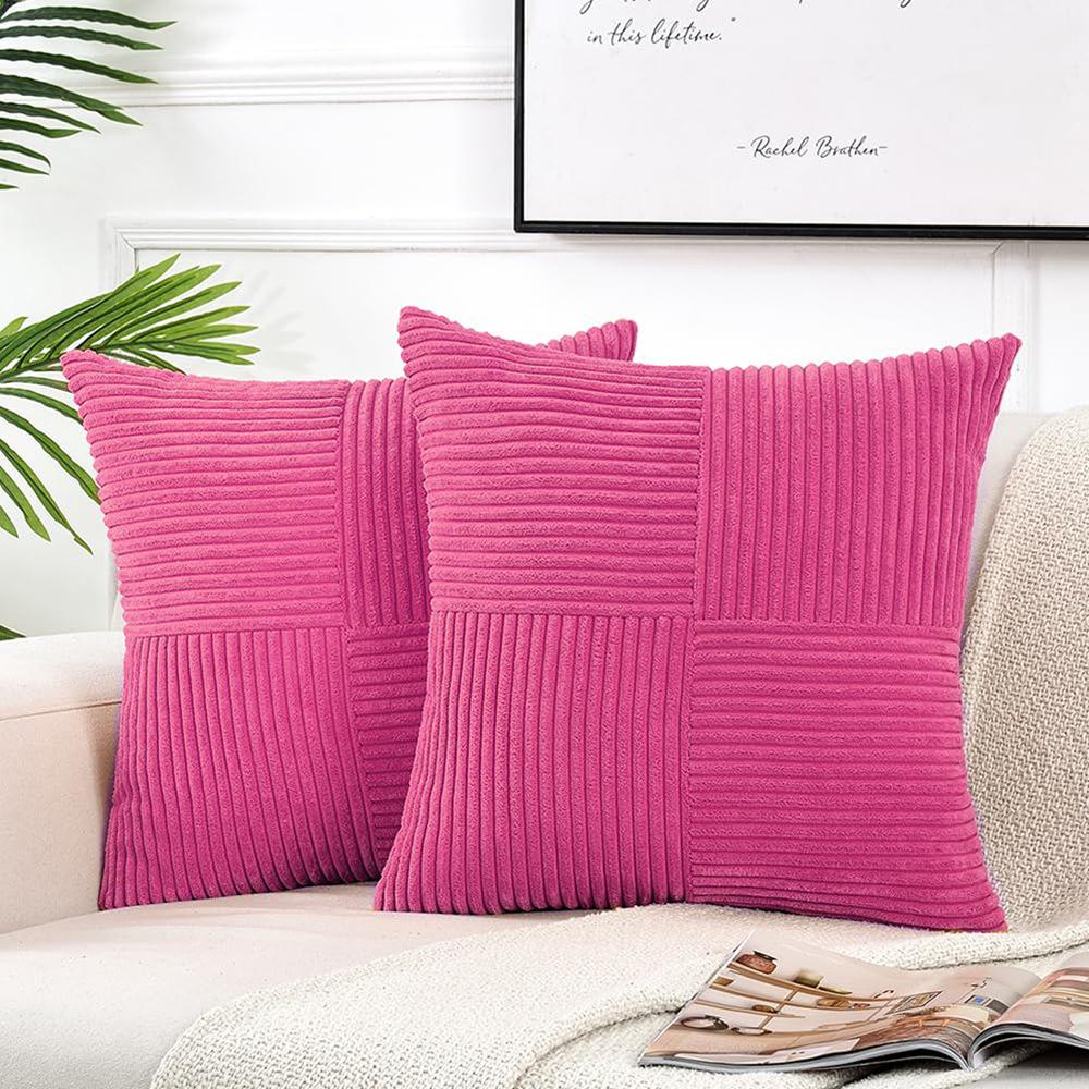

Modern Simple Corduroy Pillow Sofa Splicing Pillow Case New Bedside Cushion Back Pillow 45 * 45cm (excluding pillow core)
