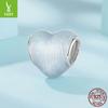 Heart Of The Ocean S925 Sterling Silver Beaded Texture Design Sense Love Diy Bracelet Bead Accessories