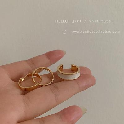 Stilvolles verstellbares offenes Ringset aus Japan: Trendiges, einzigartiges Design für Frauen